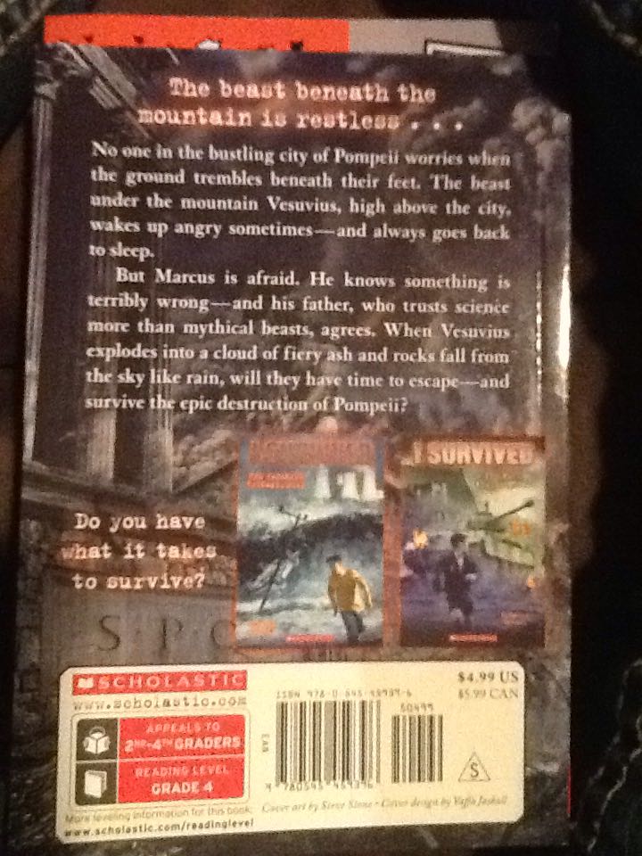 I Survived the Destruction of Pompeii, 79 A. D - (T9.1) Lauren Tarshis (Scholastic Incorporated - Paperback) book collectible [Barcode 9780545459396] - Main Image 2