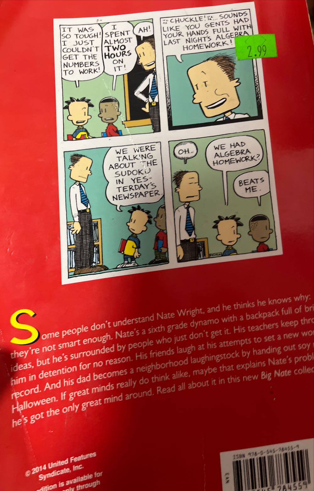 Big Nate Great Minds Think Alike - Lincoln Pierce (- Paperback) book collectible [Barcode 9780545784559] - Main Image 2