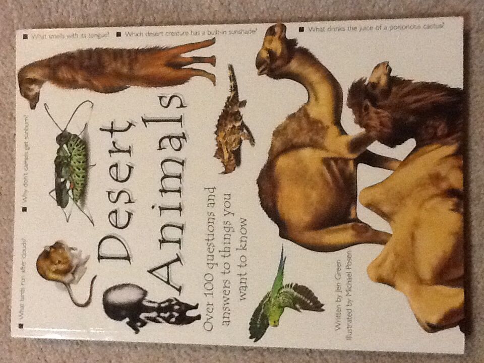 Desert Animals Over 100 Questions And Answers To Things You Want To Know - Jen Green (Dempsey Park - Paperback) book collectible [Barcode 9781840847765] - Main Image 1