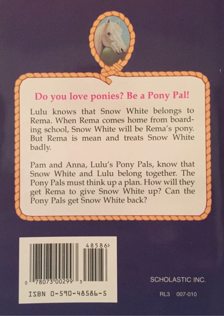 Give Me Back My Pony - Jeanne Betancourt (Scholastic Inc. - Paperback) book collectible [Barcode 9780590485869] - Main Image 2