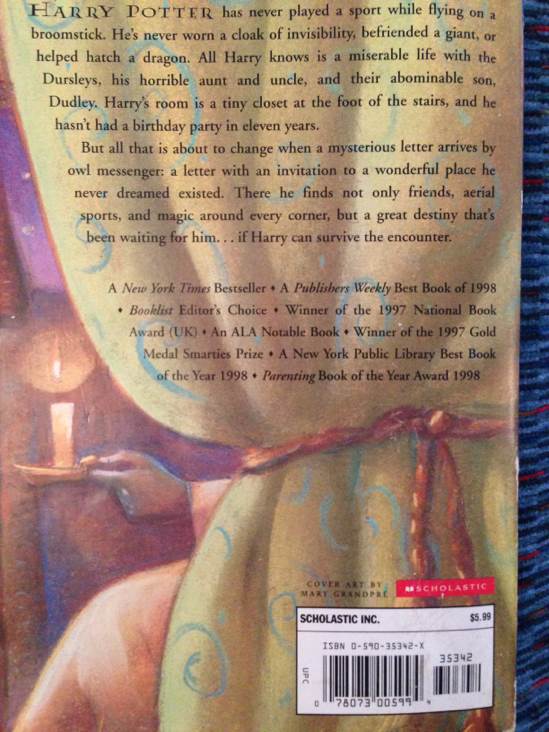 Harry Potter (1) And The Sorcerer’s Stone - J. K. Rowling (Arthur A. Levine Books - Hardcover) book collectible [Barcode 9780590353427] - Main Image 2