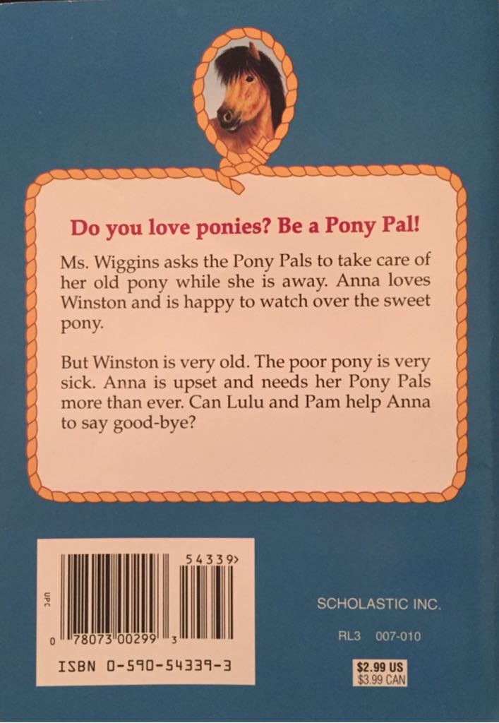 Good-Bye Pony - Jeanne Betancourt (Scholastic - Paperback) book collectible [Barcode 9780590543392] - Main Image 2