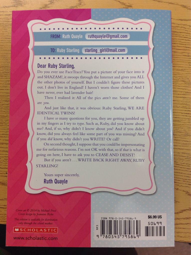 Finding Ruby Starling - Karen Rivers book collectible [Barcode 9780545795869] - Main Image 2