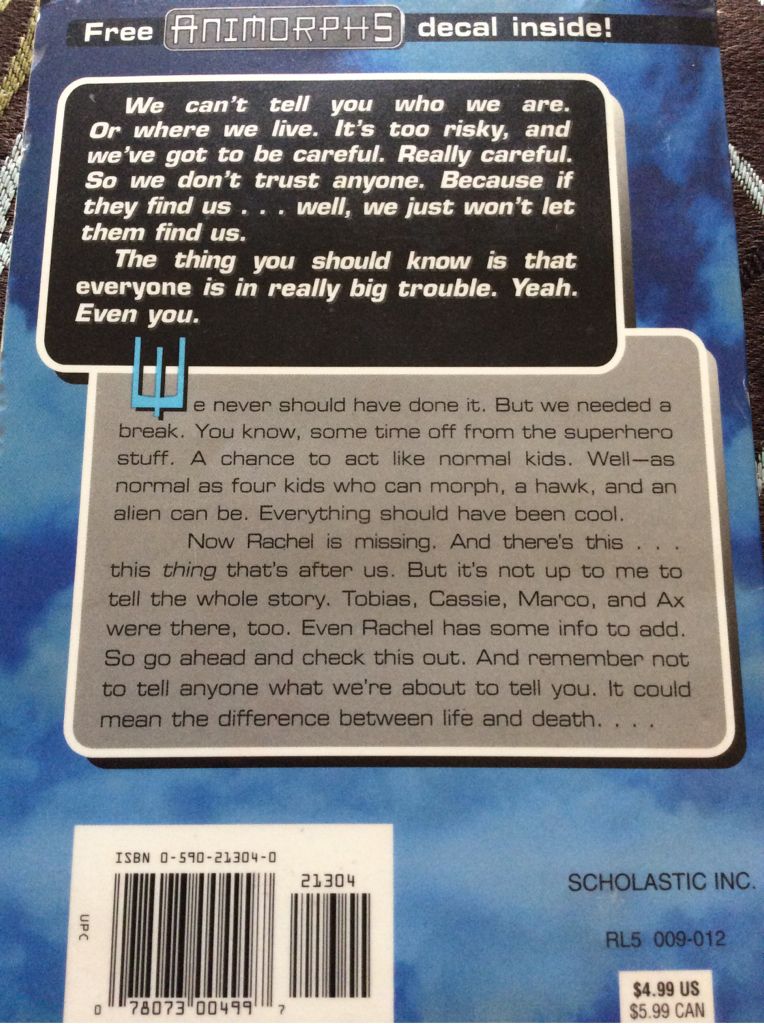 Animorphs: Megamorphs #01: The Andalite’s Gift - K.A. Applegate (Scholastic Inc. - Paperback) book collectible [Barcode 9780590213042] - Main Image 2