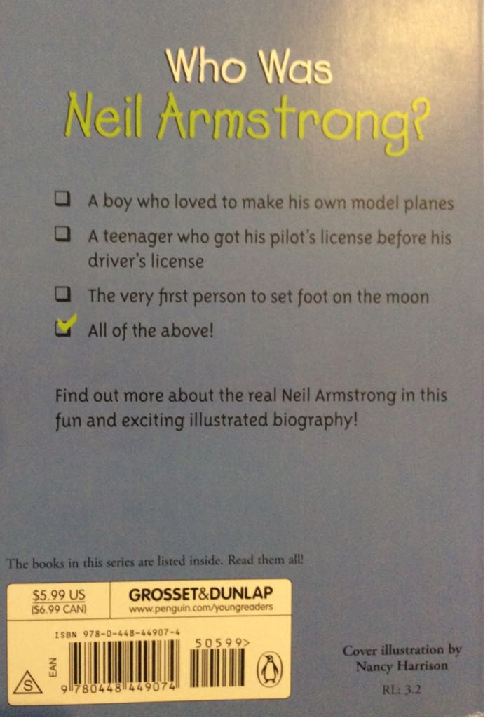 Who Was Neil Armstrong? - Roberta Edwards (Penguin - Paperback) book collectible [Barcode 9780448449074] - Main Image 2