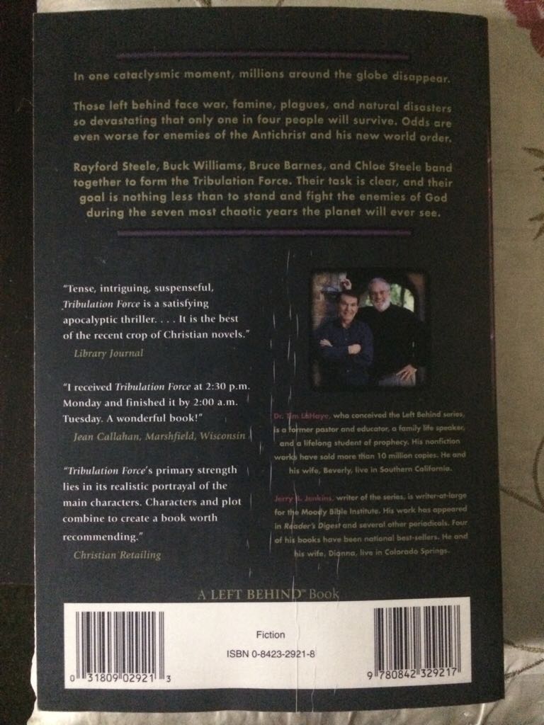 Tribulation Force - Jerry B. Jenkins (Tyndale House Pub. - Trade Paperback) book collectible [Barcode 9780842329217] - Main Image 2