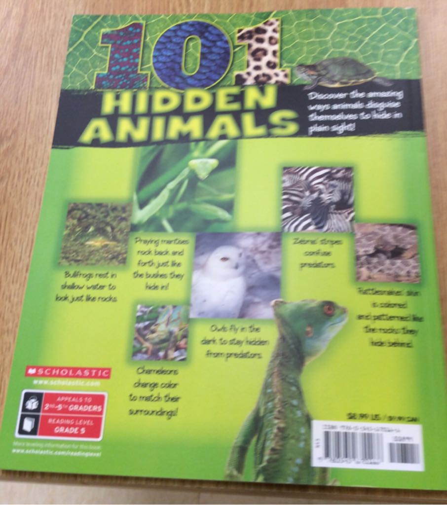 101 Hidden Animals - Melvin Berger (Scholastic Paperbacks) book collectible [Barcode 9780545670166] - Main Image 2