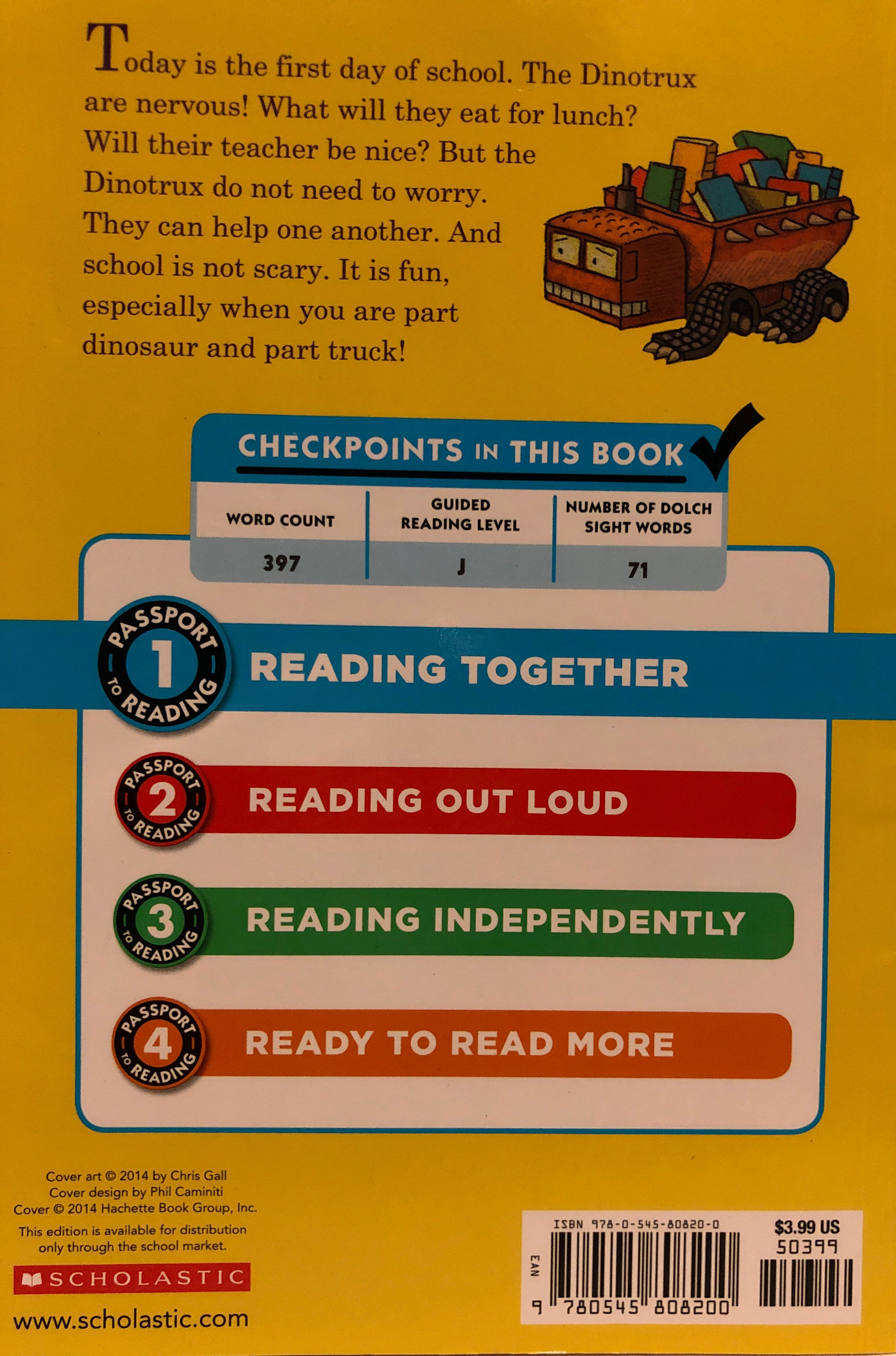 Dinotrux Go To School - Chris Gall (Scholastic Inc - Paperback) book collectible [Barcode 9780545808200] - Main Image 2