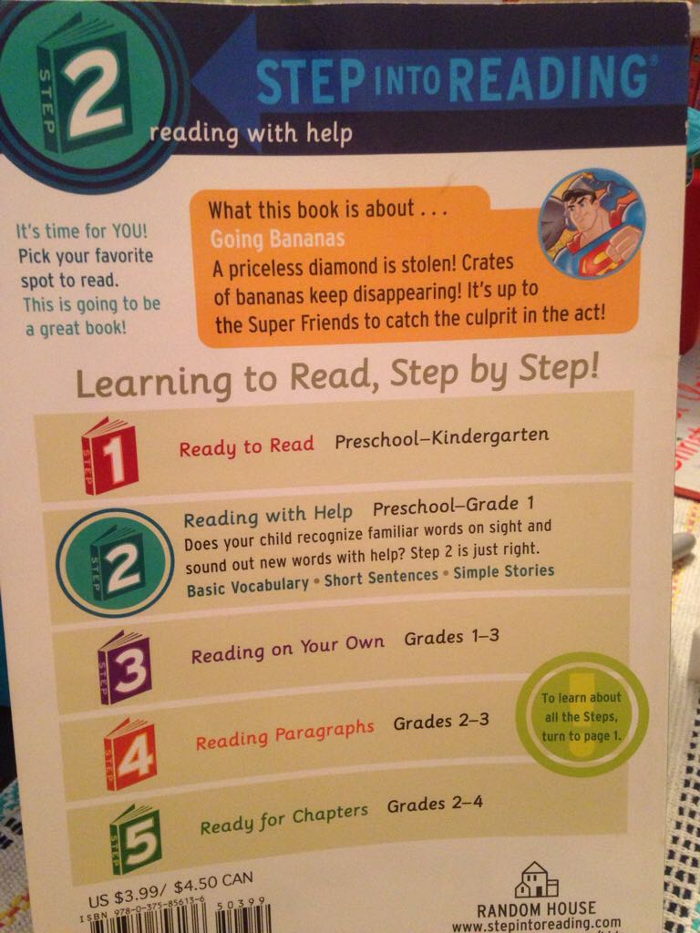 Going Bananas (DC Super Friends) - Ben Harper (Random House Books for Young Readers - Paperback) book collectible [Barcode 9780375856136] - Main Image 2