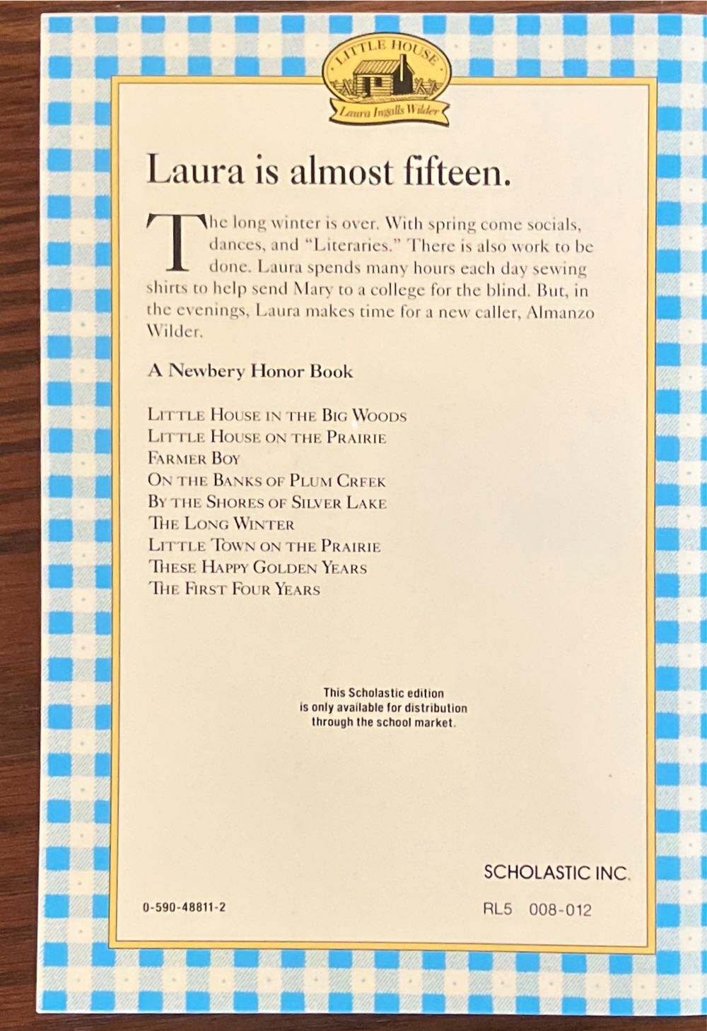 Little Town On The Prairie - Laura Ingalls Wilder (Harper & Row - Paperback) book collectible [Barcode 9780590488112] - Main Image 2