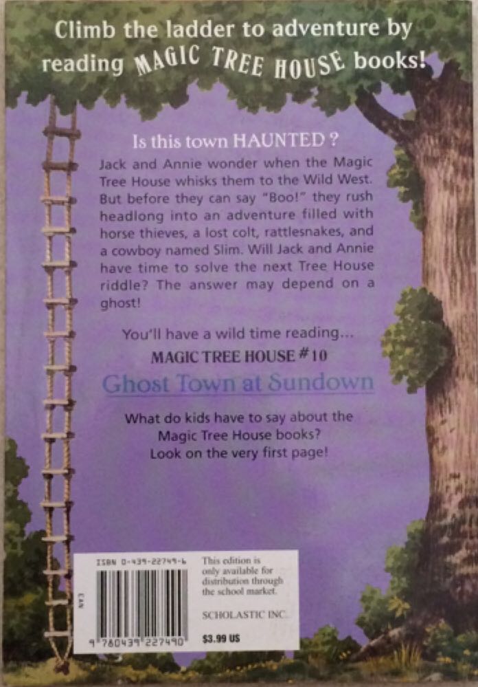 Magic Tree House #10 Ghost Town At Sundown - Mary Pope Osborne (Random House Books for Young Readers - Paperback) book collectible [Barcode 9780439227490] - Main Image 2