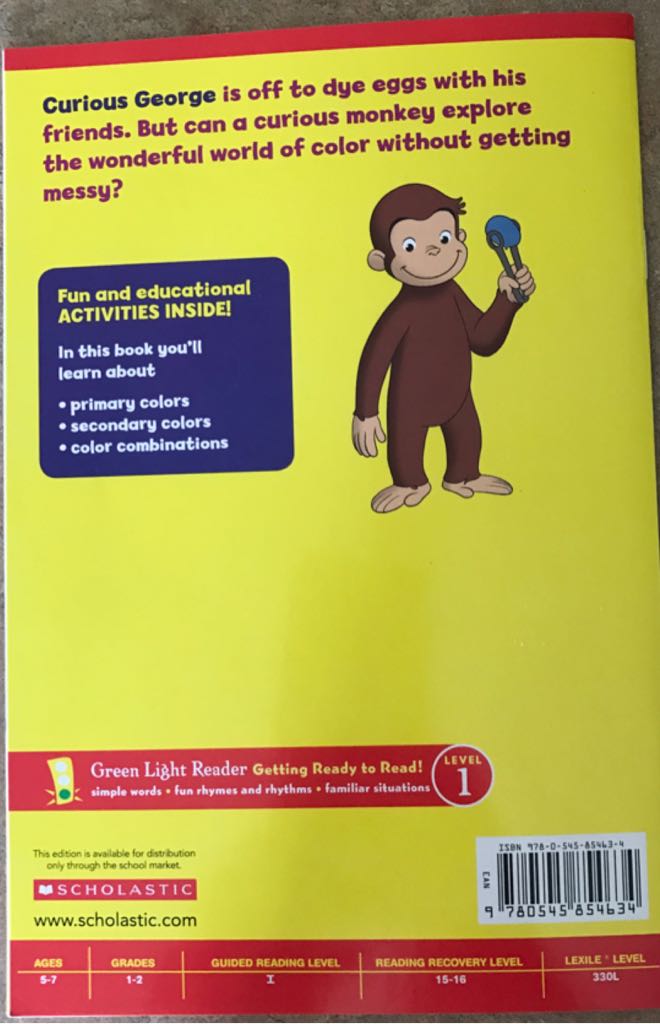 Curious George Colors Eggs - George Curious (Scholastic Inc. - Paperback) book collectible [Barcode 9780545854634] - Main Image 2