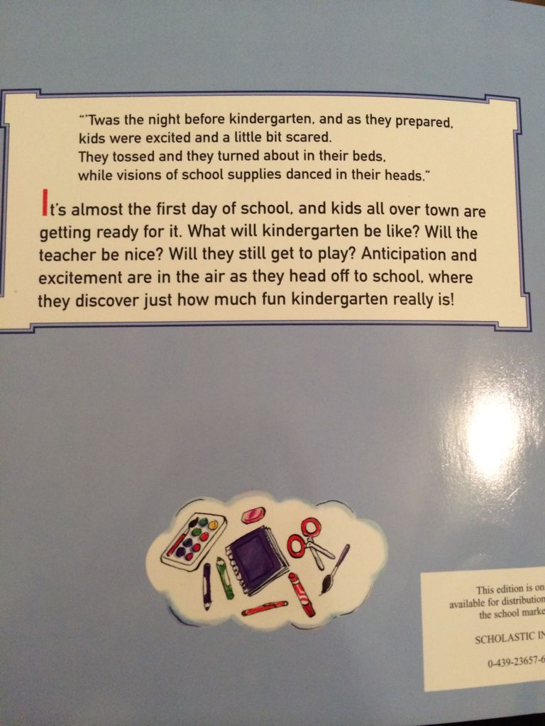 Night Before Kindergarten - Natasha Wing (Scholastic Inc. - Paperback) book collectible [Barcode 9780439236577] - Main Image 2