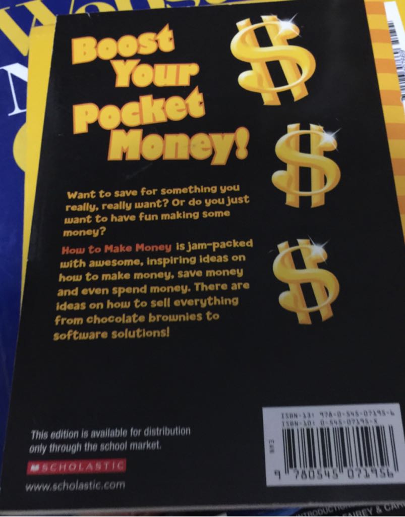 How To Make Money - Scholastic, Inc book collectible [Barcode 9780545071956] - Main Image 2