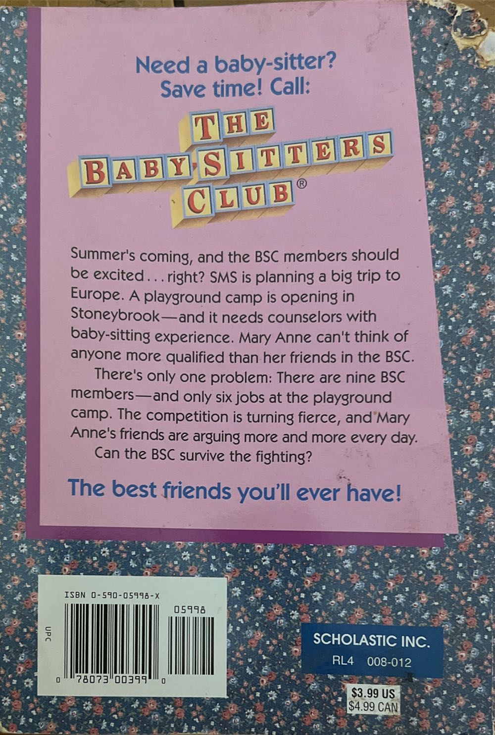 120 Mary Anne and the Playground Fight  (Apple) book collectible [Barcode 9780590059985] - Main Image 2