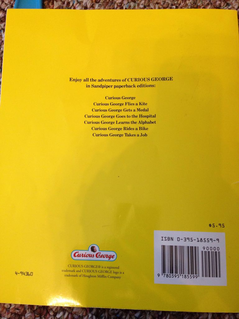 Curious George Gets a Medal - H.A. Rey (Houghton Mifflin Company - Paperback) book collectible [Barcode 9780395185599] - Main Image 2