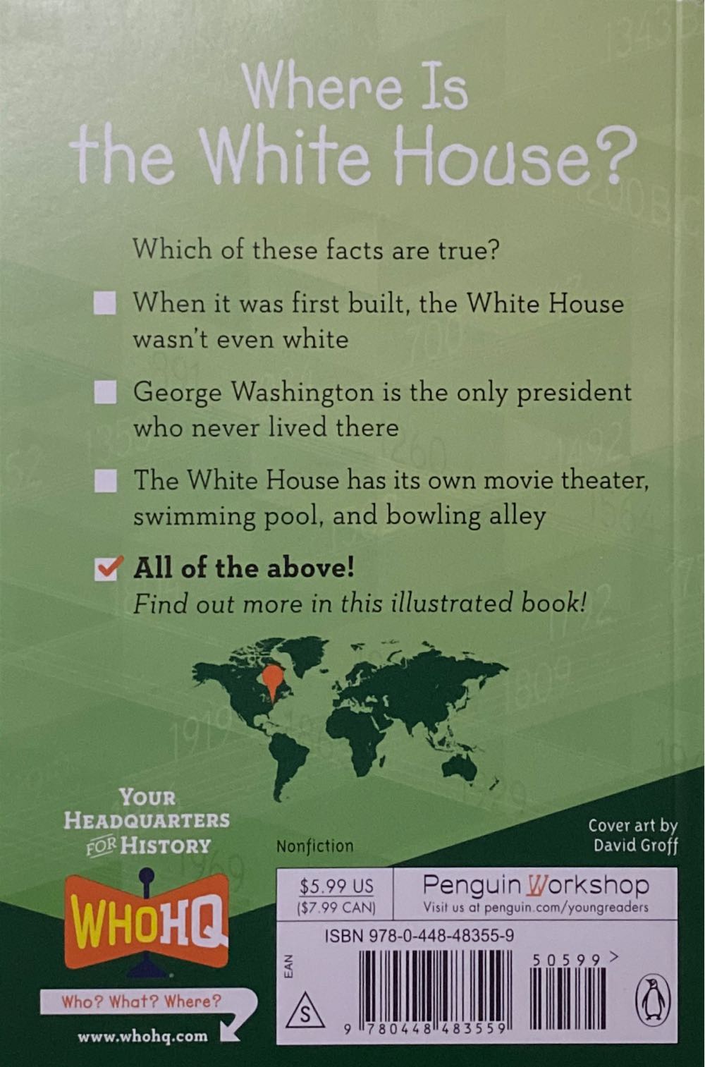 Where Is The White House? - Megan Stine (Penguin Random House - Paperback) book collectible [Barcode 9780448483559] - Main Image 2
