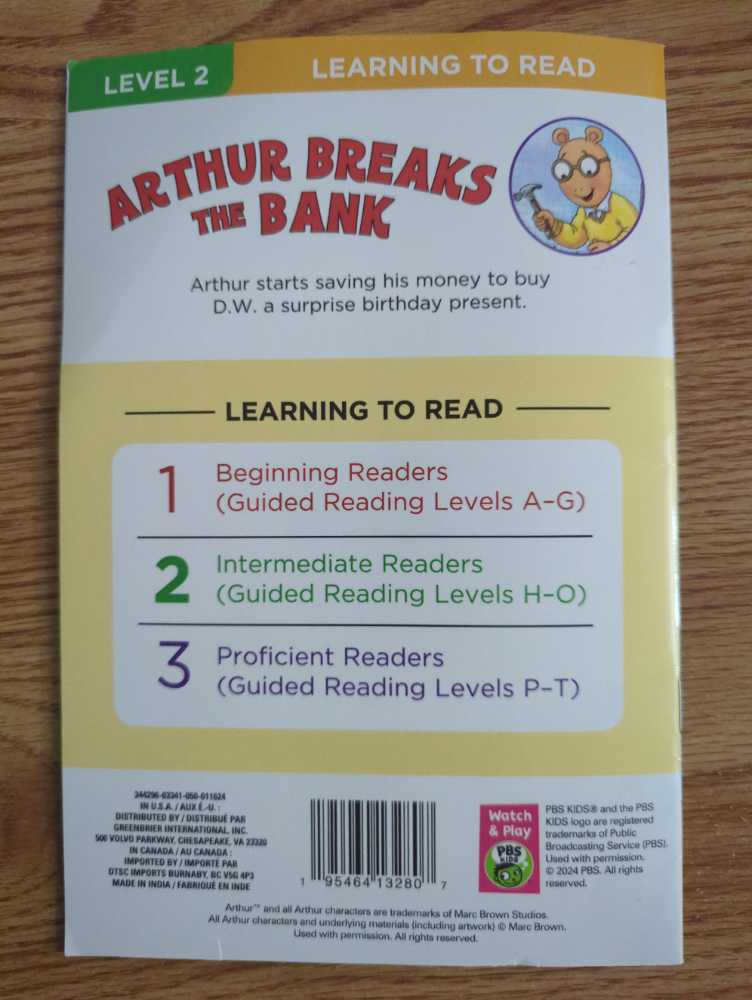 Arthur Breaks the Bank - Marc Brown (Random House Books for Young Readers) book collectible [Barcode 9780375810022] - Main Image 2