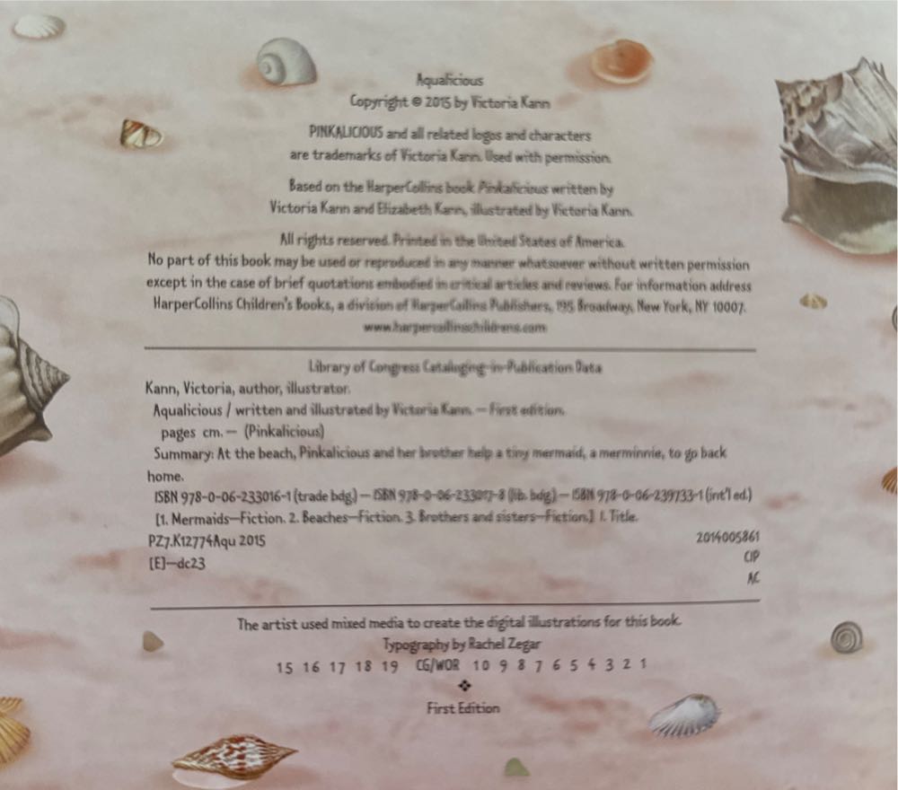 Aqualicious - Victoria Kann (HarperCollins - Hardcover) book collectible [Barcode 9780062330161] - Main Image 3
