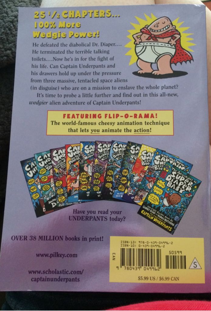 Captain Underpants #3: And The Invasion Of The Incredibly Naughty Cafeteria Ladies From Outer Space - Dav Pilkey (Scholastic Inc - Paperback) book collectible [Barcode 9780439049962] - Main Image 2