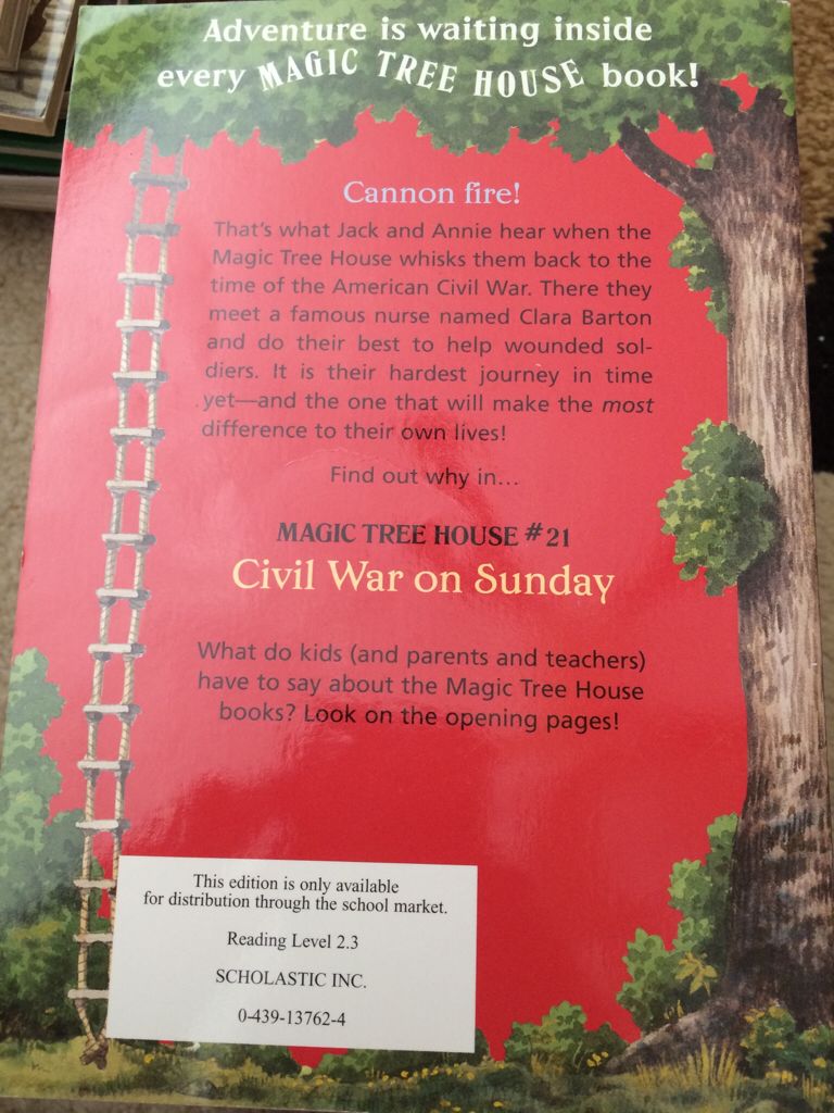 Civil War On Sunday - Mary Pope Osborne (Scholastic Inc. - Paperback) book collectible [Barcode 9780439137621] - Main Image 2