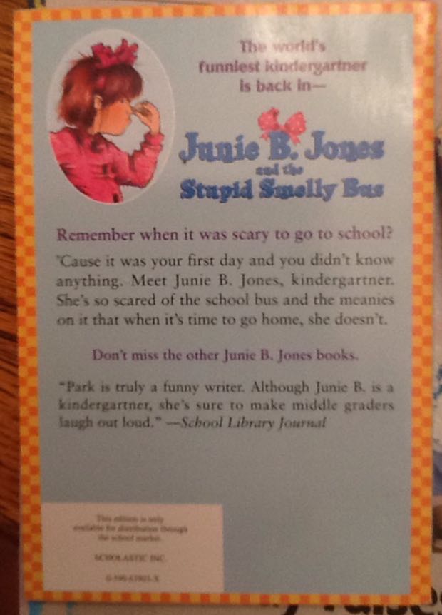 Junie B. Jones and the Stupid Smelly Bus - Barbara Park (Scholastic - Paperback) book collectible [Barcode 9780439136839] - Main Image 2