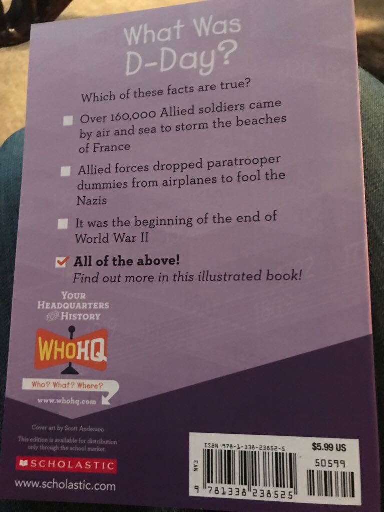 What Was D-Day? - Patricia Brennan Demuth (- Paperback) book collectible [Barcode 9781338238525] - Main Image 2