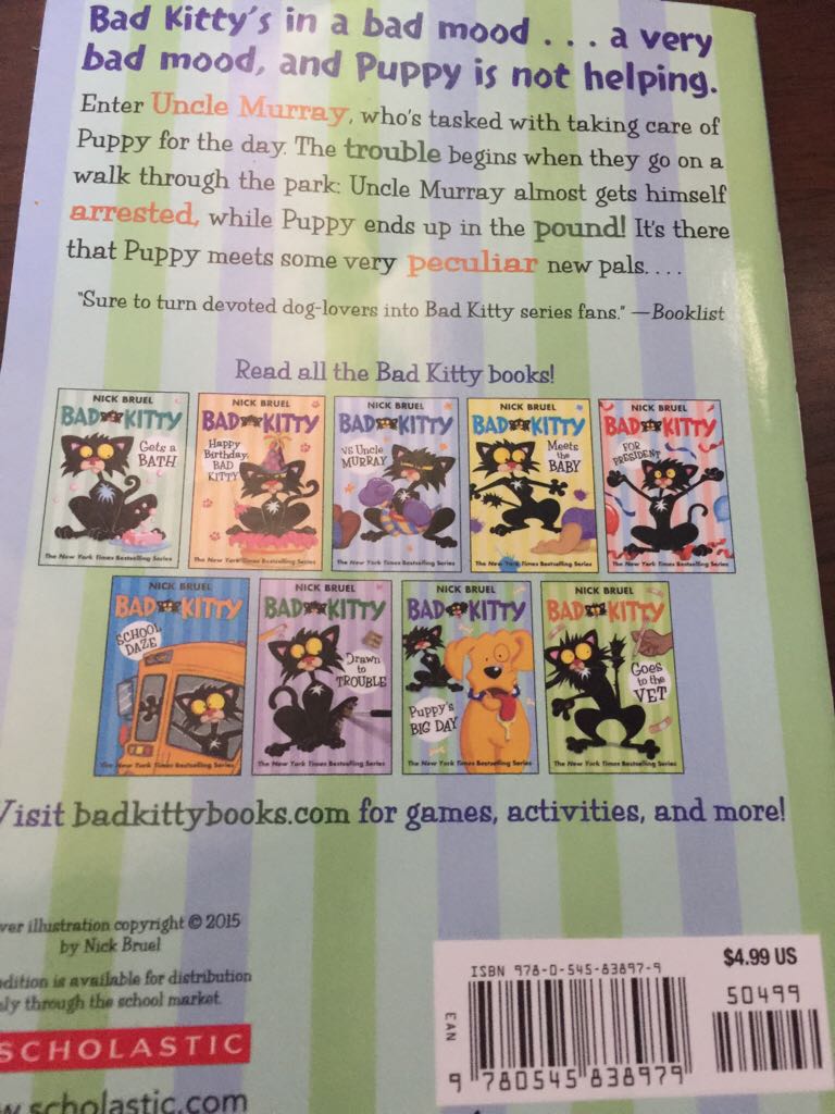 Bad Kitty- PuppyÃÂÃÂ¢ÃÂÃÂÃÂÃÂs Big Day - Nick Bruel (- Paperback) book collectible [Barcode 9780545838979] - Main Image 2