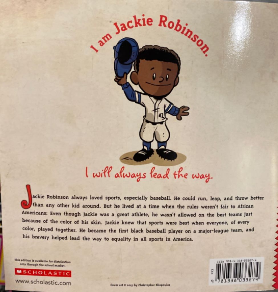 I Am Jackie Robinson - Brad Meltzer (A Scholastic Press - Paperback) book collectible [Barcode 9781338033274] - Main Image 2