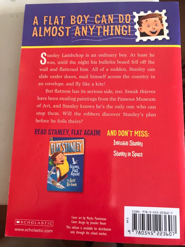 Flat Stanley: His Original Adventure - Jeff Brown (Scholastic Inc. - Paperback) book collectible [Barcode 9780545223607] - Main Image 2