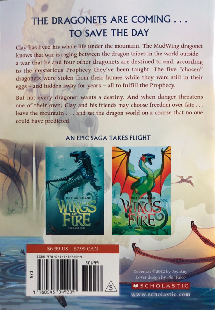 #1 The Dragonet Prophecy - Tui T. Sutherland (Scholastic Inc. - Paperback) book collectible [Barcode 9780545349239] - Main Image 2