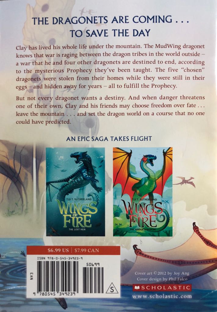 •Wings of Fire #1: The Dragonet Prophecy - Tui T. Sutherland (Scholastic Press - Paperback) book collectible [Barcode 9780545349239] - Main Image 2
