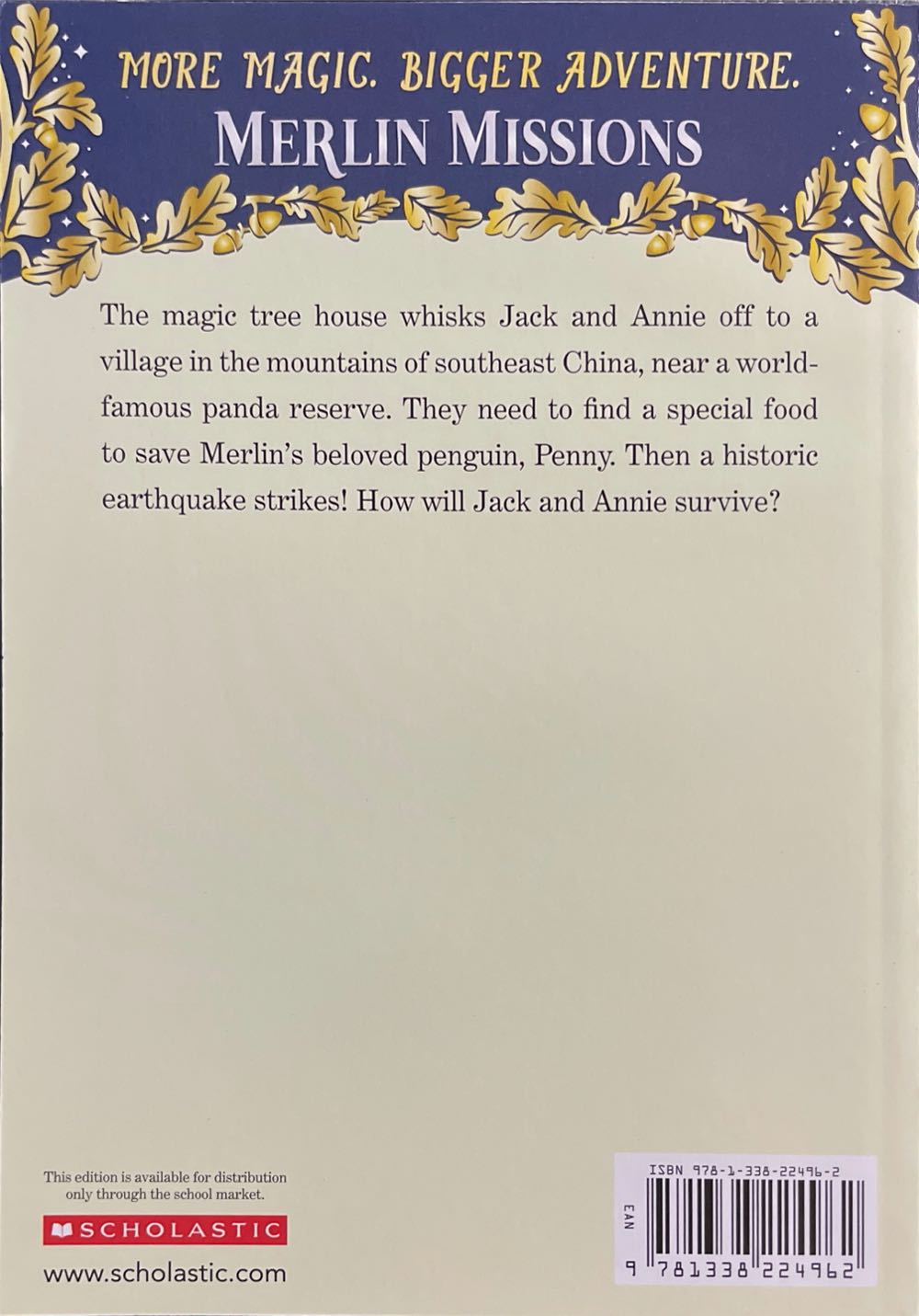 A Perfect Time for Pandas - Mary Pope Osborne (Scholastic - Paperback) book collectible [Barcode 9781338224962] - Main Image 2