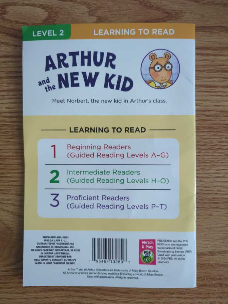 Arthur and the New Kid - Marc Brown (Random House Books for Young Readers) book collectible [Barcode 9780375813818] - Main Image 2