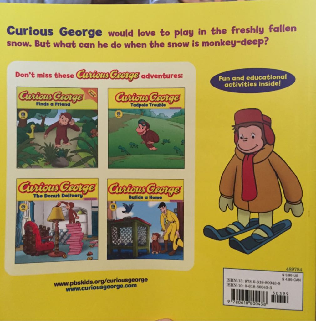 Curious George: Snowy Day - Rotem Moscovich (Houghton Miffin Co. - Paperback) book collectible [Barcode 9780618800438] - Main Image 2
