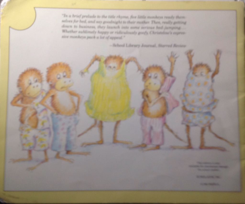 Five Little Monkeys Jumping on the Bed - Eileen Christelow (- Paperback) book collectible [Barcode 9780590994590] - Main Image 2