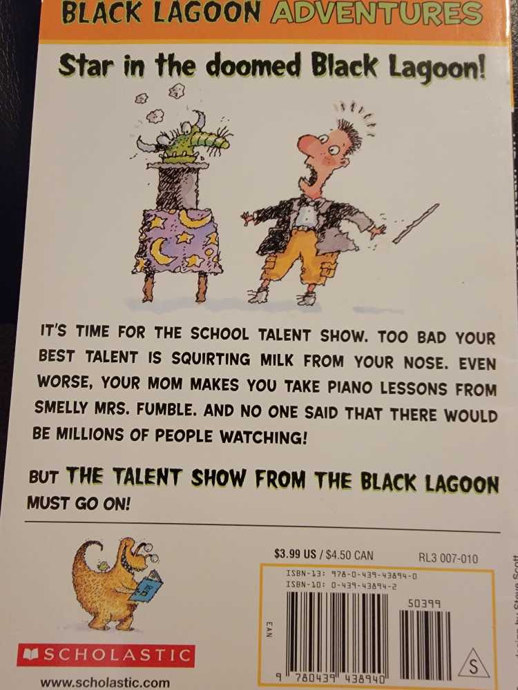 Black Lagoon, The Talent Show from the Black Lagoon, Book 2 - Mike Thaler (Scholastic Inc. - Paperback) book collectible [Barcode 9780439438940] - Main Image 2