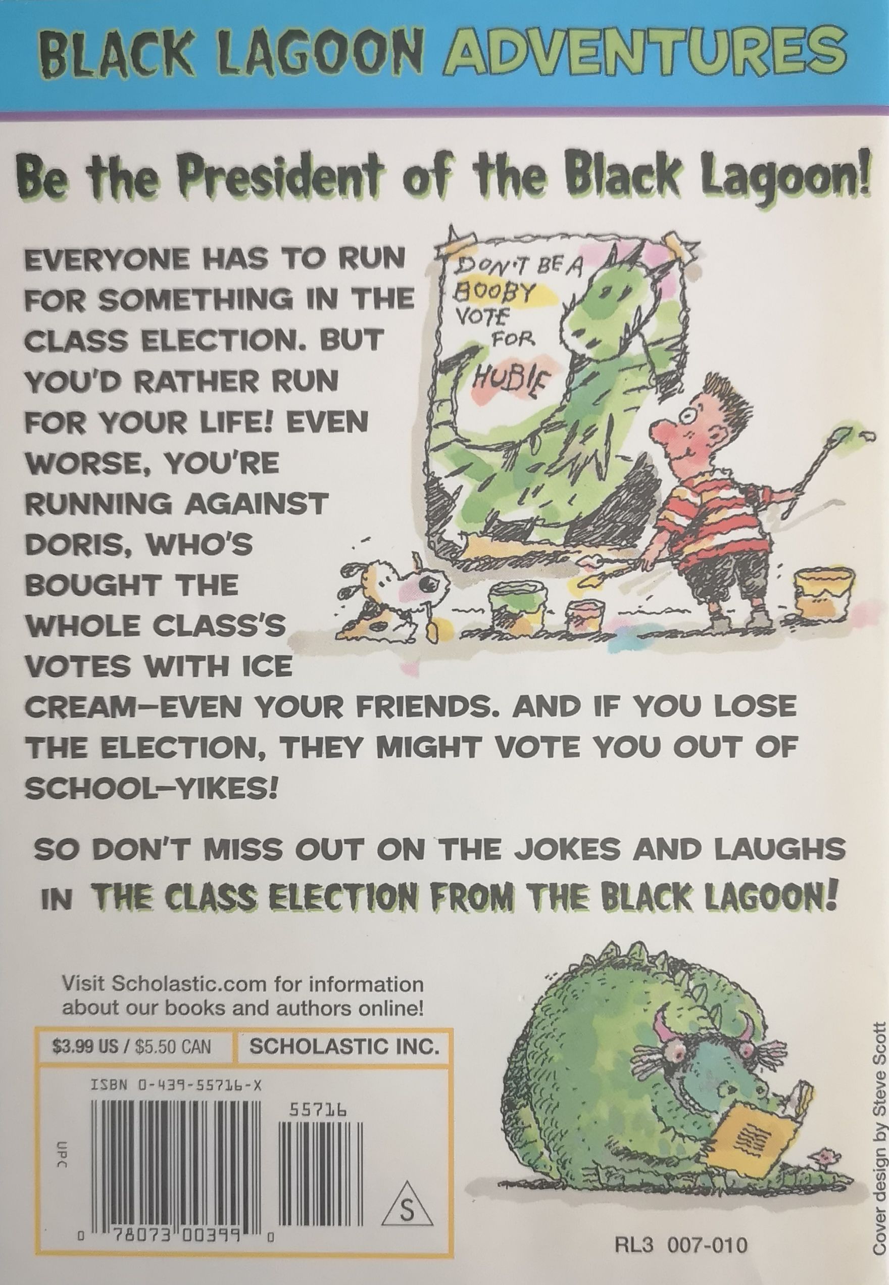 Black Lagoon #3: The Class Election - Mike Thaler (Scholastic - Paperback) book collectible [Barcode 9780439557160] - Main Image 2