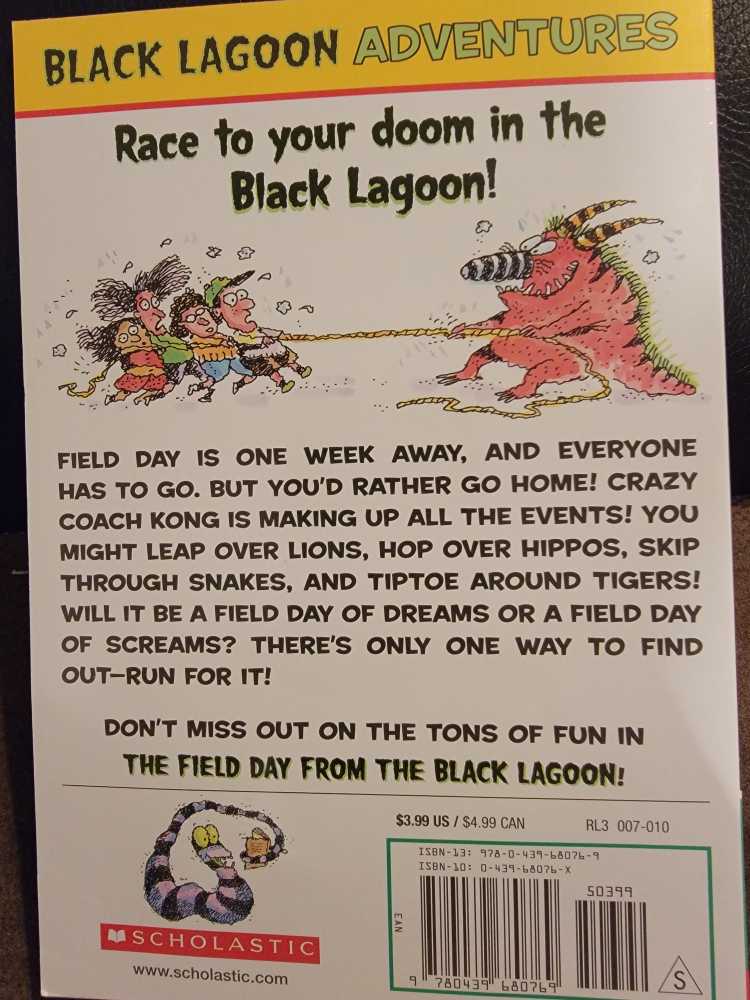 Black Lagoon #6: The Field Day - Mike Thaler (Scholastic Inc. - Paperback) book collectible [Barcode 9780439680769] - Main Image 2