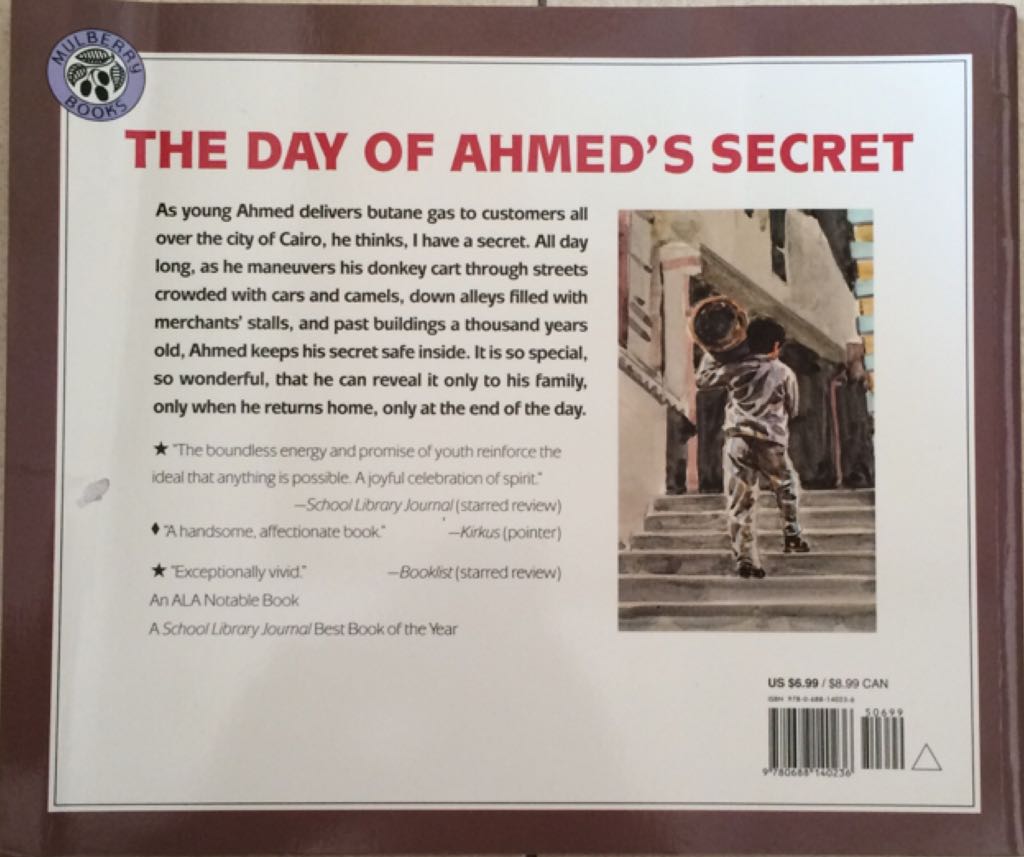 Day of Ahmed’s Secret - Ted Lewin (A Mulberry Paperback Book - Paperback) book collectible [Barcode 9780688140236] - Main Image 2