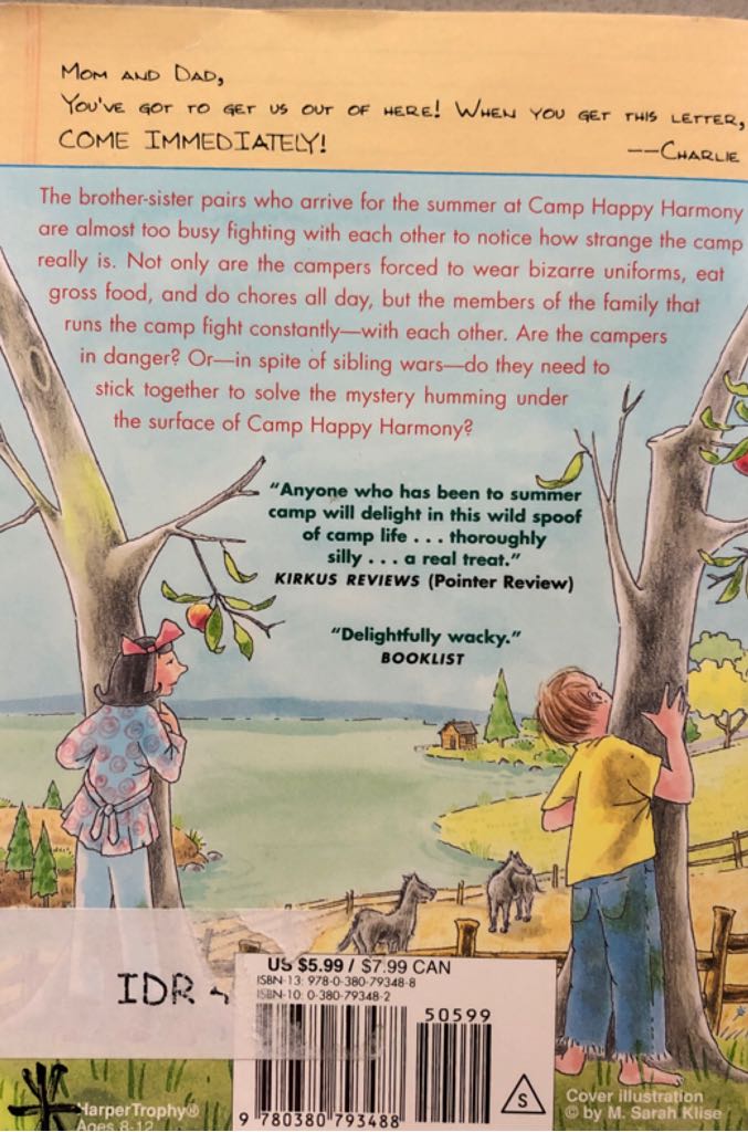 Letters from Camp - Kate Klise (Harper Collins) book collectible [Barcode 9780380793488] - Main Image 2