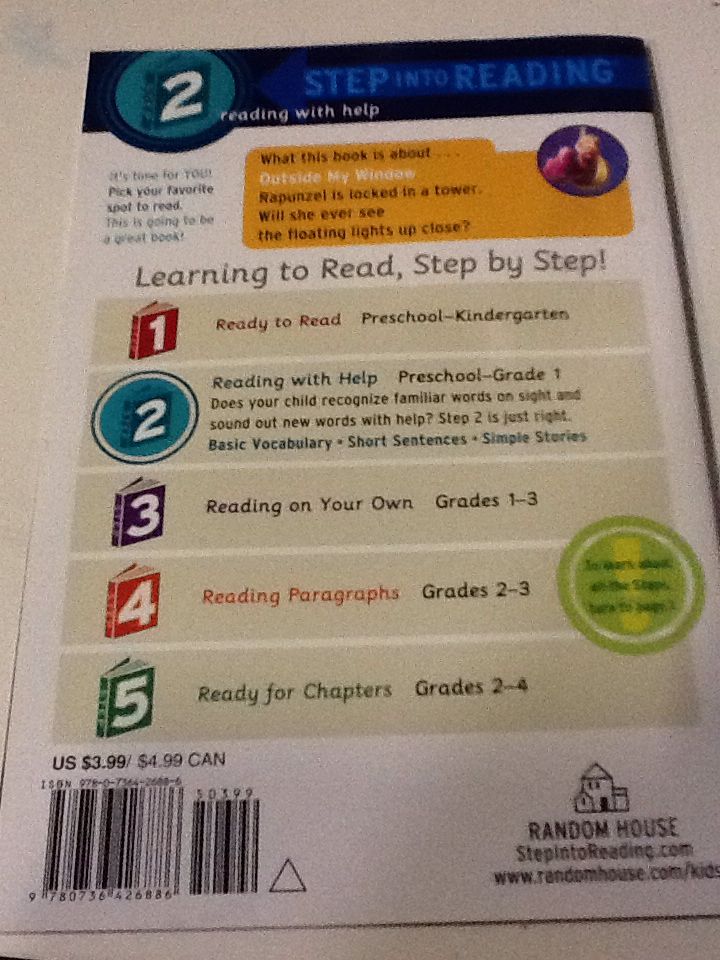 Disney’s Tangled Outside My Window - Melissa Lagonegro (Random House New York - Paperback) book collectible [Barcode 9780736426886] - Main Image 2