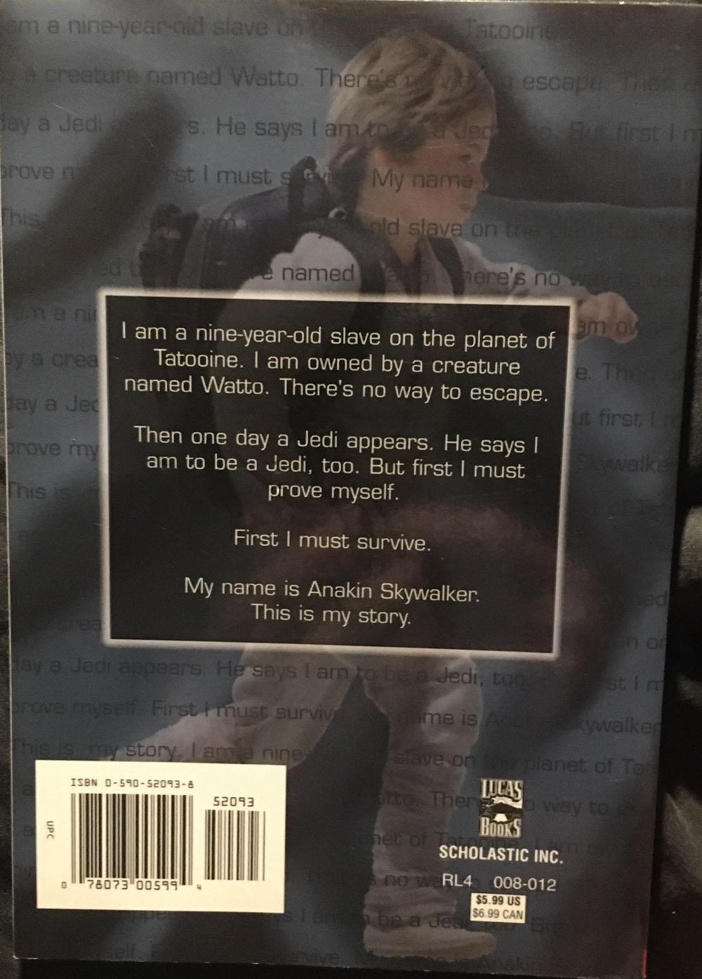 Journal: Anakin Skywalker - Todd Strasser (Scholastic - Paperback) book collectible [Barcode 9780590520935] - Main Image 2