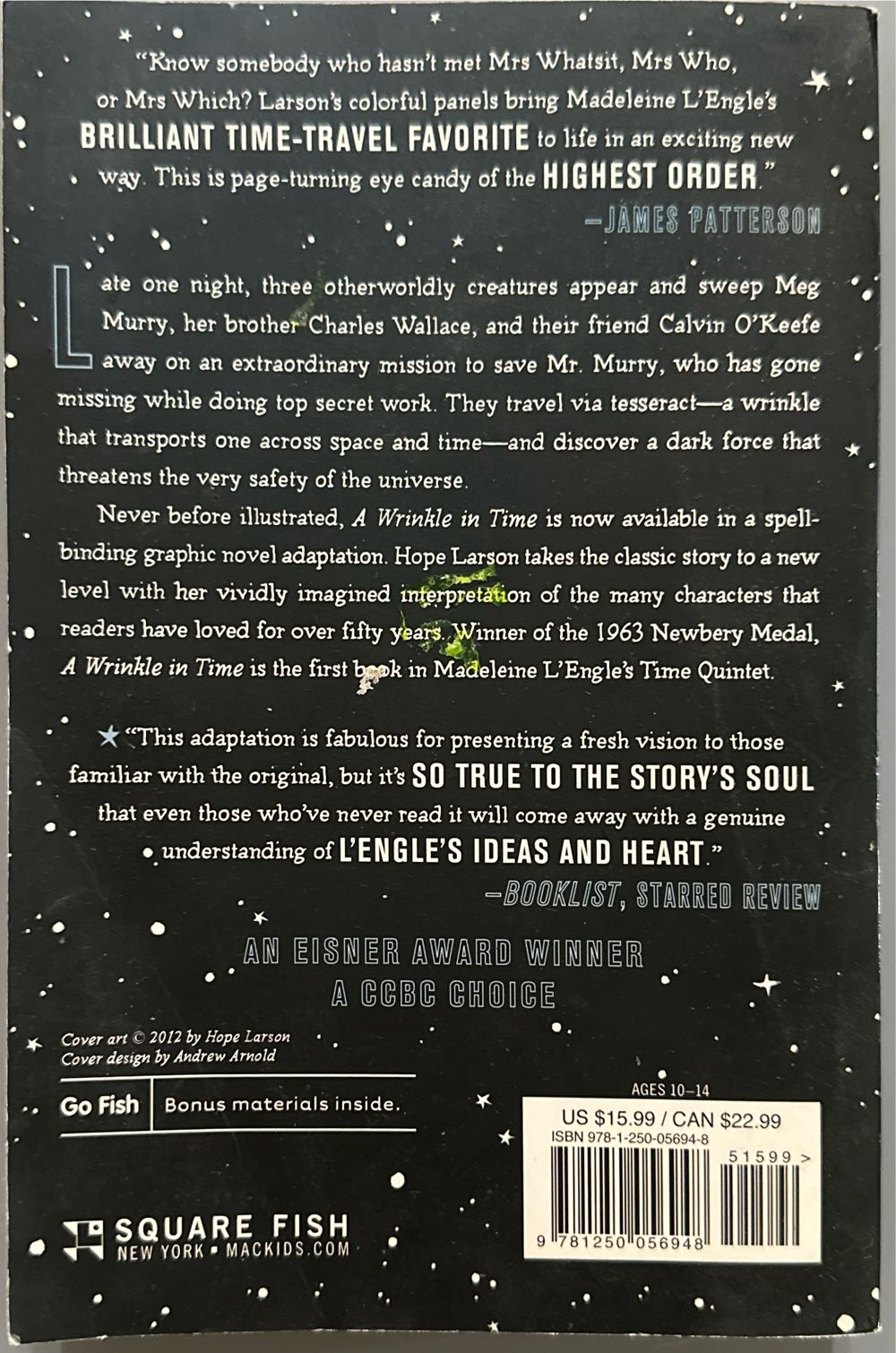 A Wrinkle in Time: The Graphic Novel - Madeleine L’Engle (Square Fish - Paperback) book collectible [Barcode 9781250056948] - Main Image 2