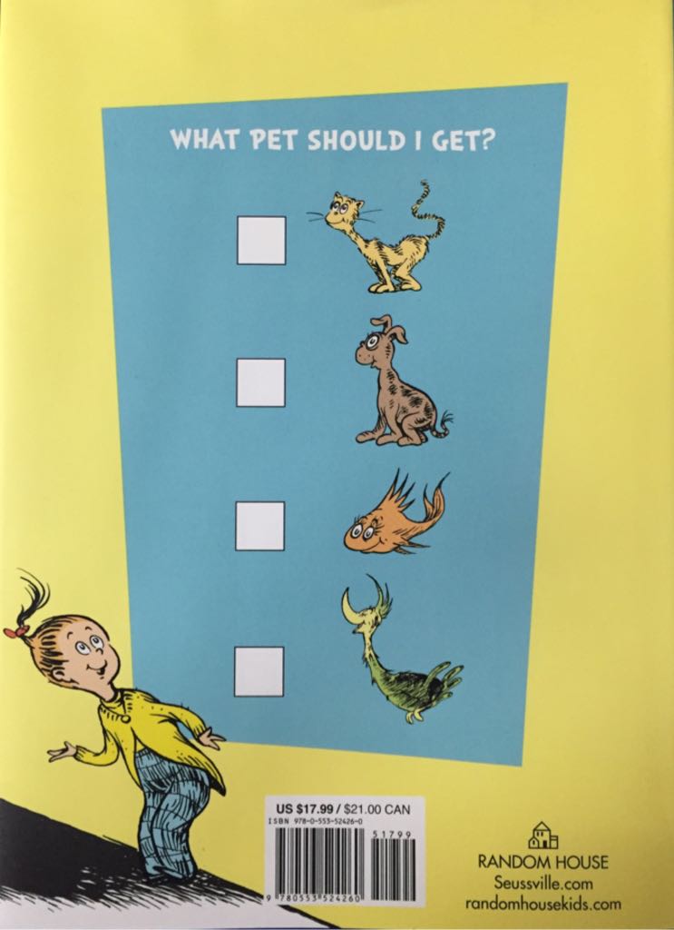 Dr. Seuss: What Pet Should I Get? - Dr. Seuss (Random House - Hardcover) book collectible [Barcode 9780553524260] - Main Image 2