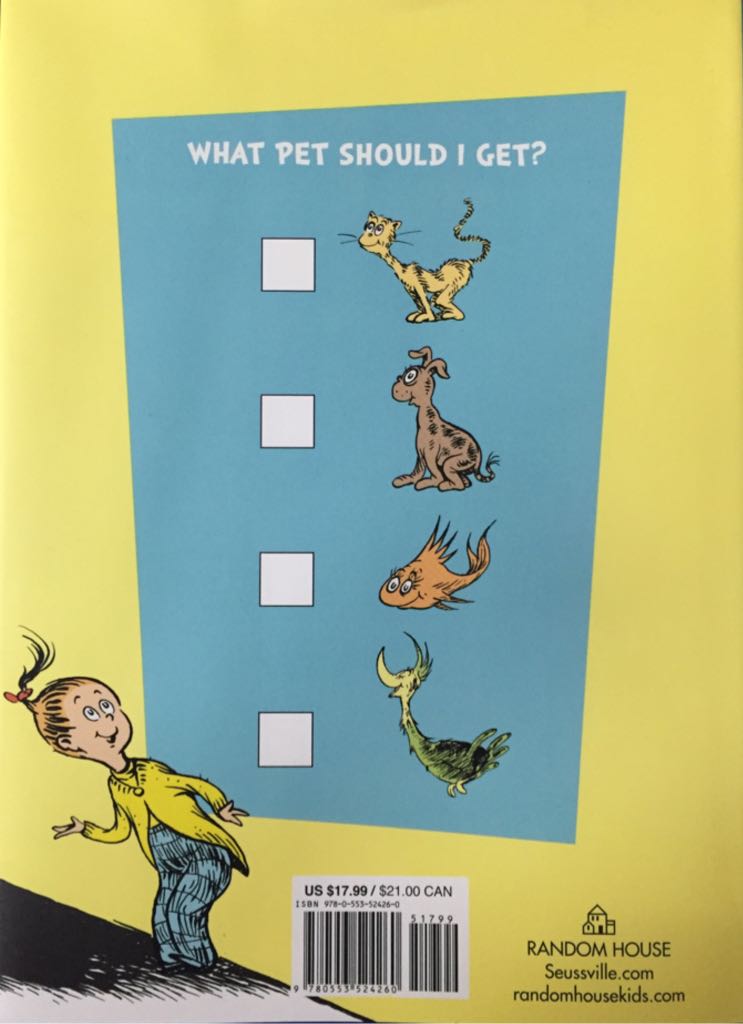 What Pet Should I Get? - Dr. Seuss (Random House Books for Young Readers - Hardcover) book collectible [Barcode 9780553524260] - Main Image 2