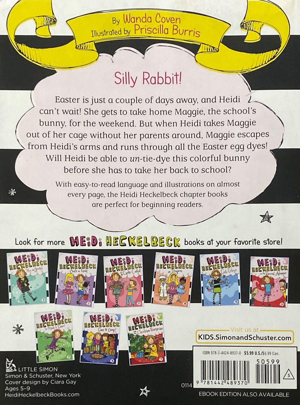 Heidi Heckelbeck and the Tie-Dyed Bunny - Wanda Coven (Little Simon - Paperback) book collectible [Barcode 9781442489370] - Main Image 2