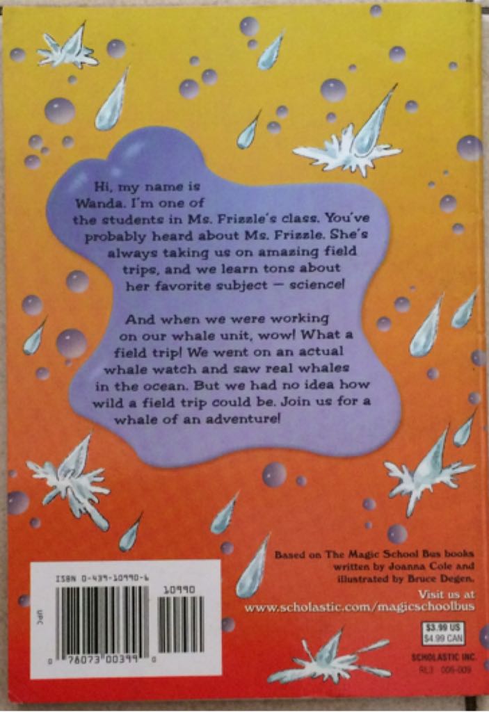 Magic School Bus: #3 The Wild Whale Watch - Eva Moore (Scholastic Inc. - Paperback) book collectible [Barcode 9780439109901] - Main Image 2