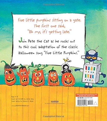 Pete the Cat: Five Little Pumpkins - James Dean (HarperCollins - Hardcover) book collectible [Barcode 9780062304186] - Main Image 2