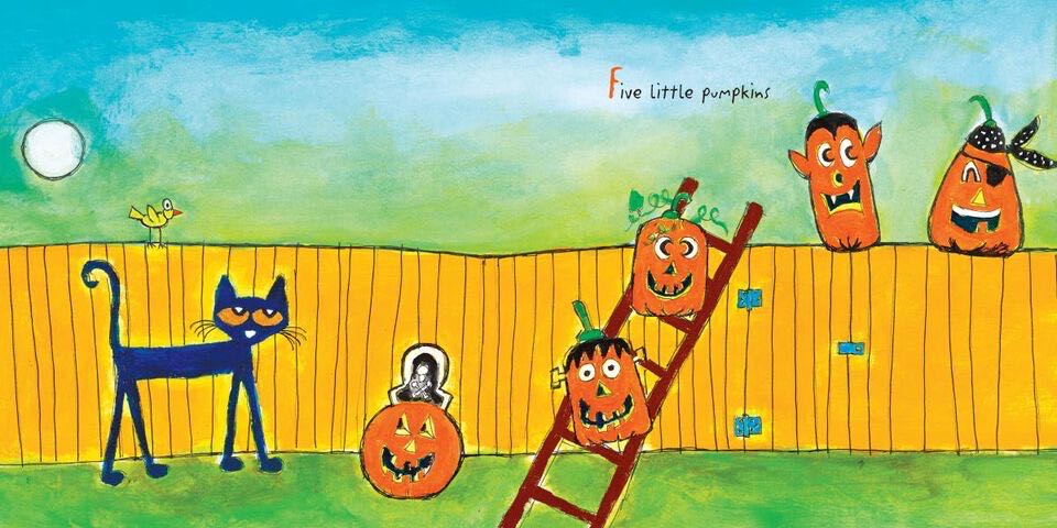 Pete the Cat: Five Little Pumpkins - James Dean (HarperCollins - Hardcover) book collectible [Barcode 9780062304186] - Main Image 3